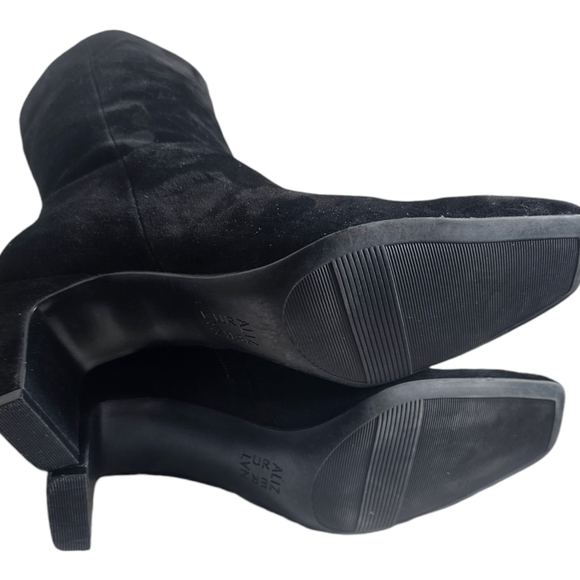 Naturalizer Women's Platt Booties Black Suede Size 6M/ Dead Stock - Picture 5 of 9